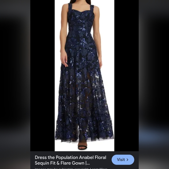 open lace back dress Navy Long Sleeve Maxi Dress main image 1